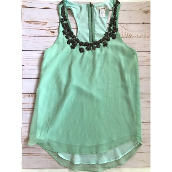 Esley Women’s Sleeveless Mint Green Racerback Tank Top Small - Picture 1 of 5